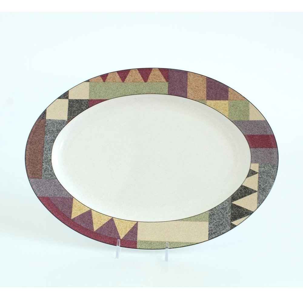 Studio Nova Palm Desert Oval Serving Platter Stoneware Nancy Green 14" Y2216